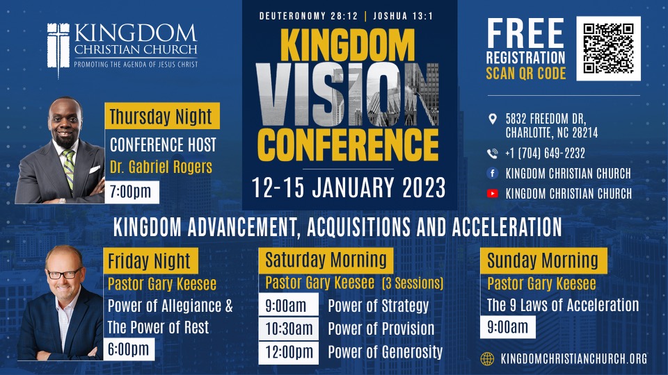 2023 Kingdom Vision Conference REGISTER TODAY! Kingdom Christian Church